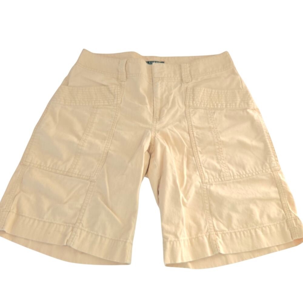 Ralph Lauren Classic Prep Granola Chic Khaki Cargo Utility Gorpcore Shorts 2